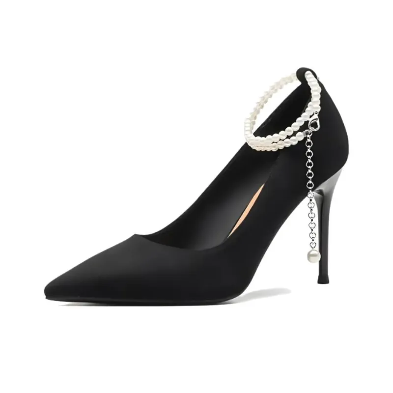 Dawei's House Slim Heel High Heels Women's Black-0