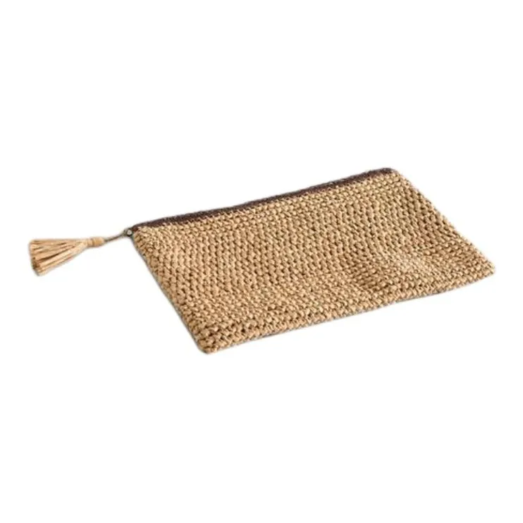ZARA Cellulose Material Clutch Toiletry Bag Unisex Light Beige-1