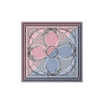 LOUIS VUITTON Mulberry Silk Scarves Women's Pink Blue
