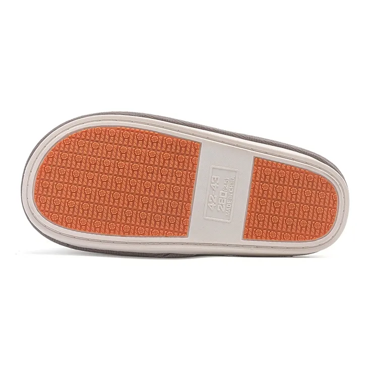 HLA All Season Soft Sole Home Slip Resistant Quiet Indoor Slippers Couple's-12