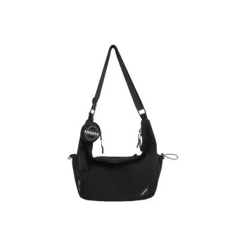 Tonlion Nylon Shoulder Bag Unisex White/Black
