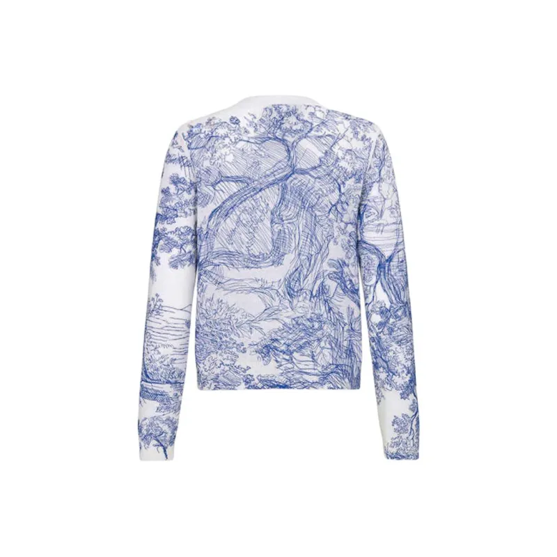DIOR Cashmere Sweater Women's Blue-1
