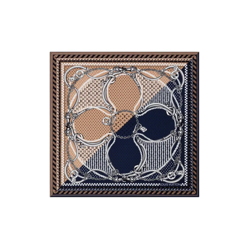 LOUIS VUITTON Silk Scarves Women's Umber-0