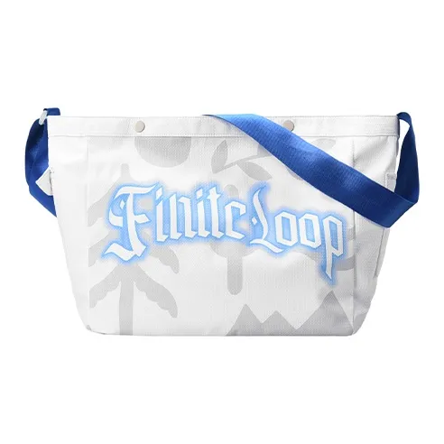FINITE LOOP Water Repellent Material Fanny Pack, Sling Bag, Crossbody Bag, Shoulder Bag Unisex White