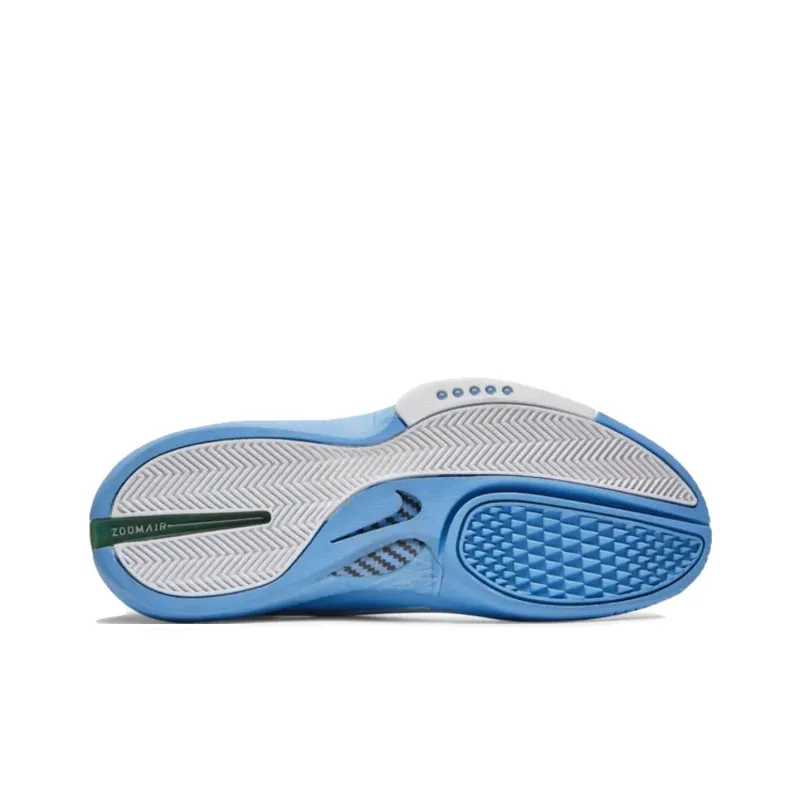 Nike Air Zoom Huarache 2K4 Anti Slip Wear Resistant High Top Vintage Basketball Shoes Unisex White Blue-4