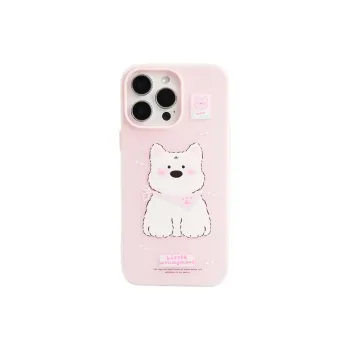 Sopi TPU Material Pink Cherry Bib West Highland Phone Cases Compatible With IPhone 16/15 Pro Max/Apple 13/14 Pro/Max