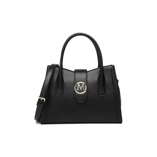 MEXICAN Polyurethane Leather Handbag Medium Size Women's Black/Brown