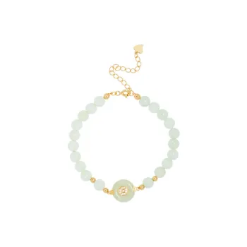 DIHUAJI Hetian Jade Bracelets Pale Greenish White Jade Women's