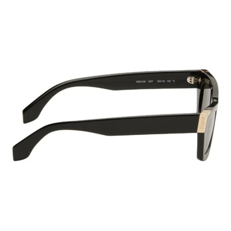 PALM ANGELS Metal Acetate Rectangular Sunglasses Unisex Black-2