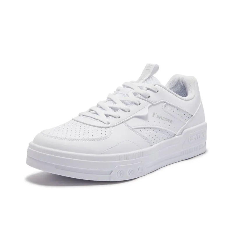 361° Support Cushioning Lightweight Low Top Skateboard Shoes Men's White-1