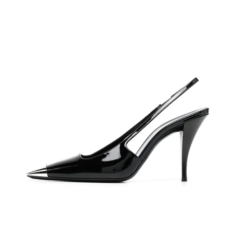 WEISHIBANGWEI Slim Heel High Heels Women's Black-0