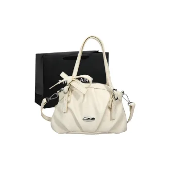 PINK·LAND PU Handbag Women's Ecru/Yellow/Pink/Blue/Black