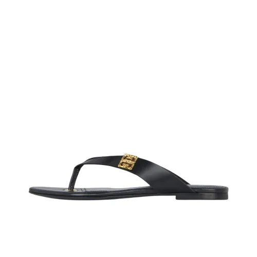 Givenchy 4G Liquid Flip Flops Women's Black