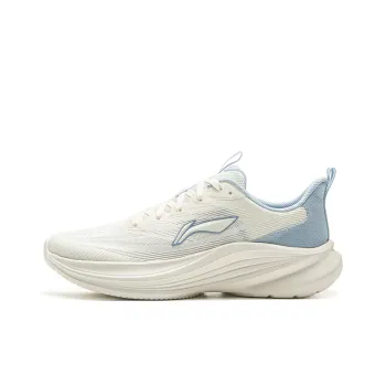 LiNing Light Breeze Low Top Casual Running Shoes Women's White Blue
