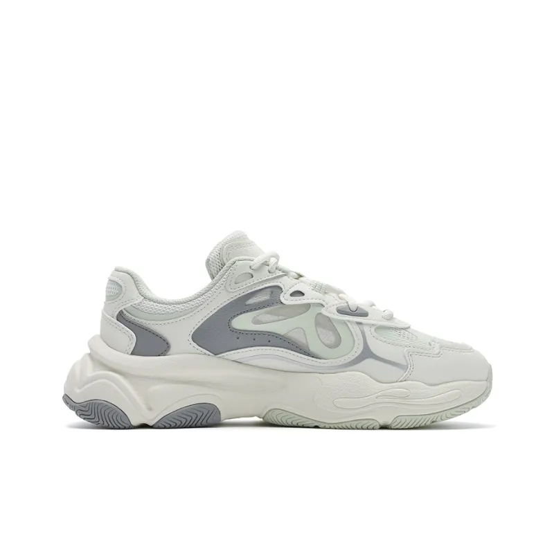 FILA Mars 4 Mars Shoes Slip Resistant, Abrasion Resistant, Breathable Low Top Casual Shoes Women's White Green-1