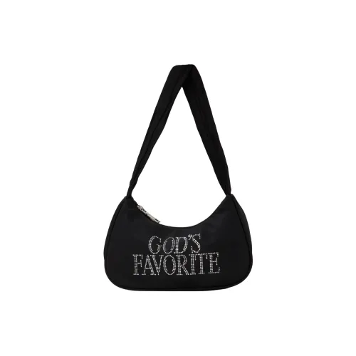 Praying Textile Shoulder Bag Women's Black