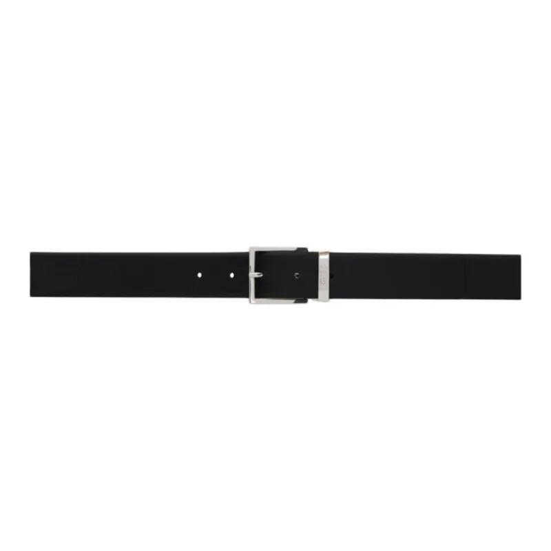 HUGO BOSS Leather Belts Men's Black Width 3.5CM-0