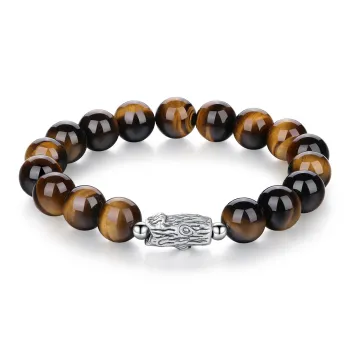 SEVEN COOK Tiger's Eye Stone Bracelets Men's