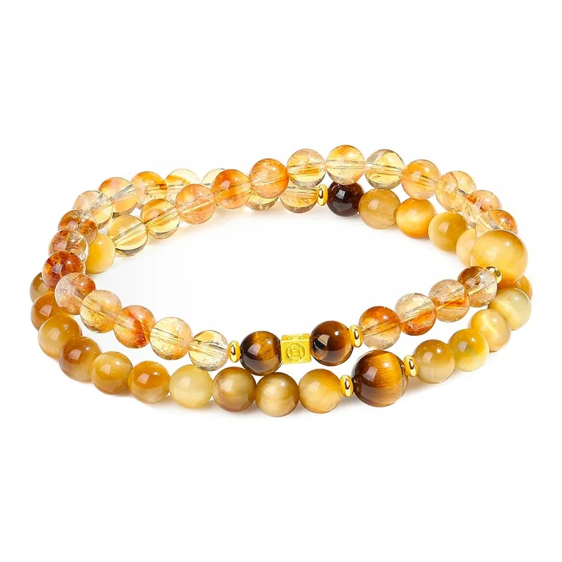 CMFY Tiger's Eye Stone Jade Bracelets Unisex-5
