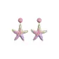 Multicolor Starfish Stud Earrings, 1 Pair