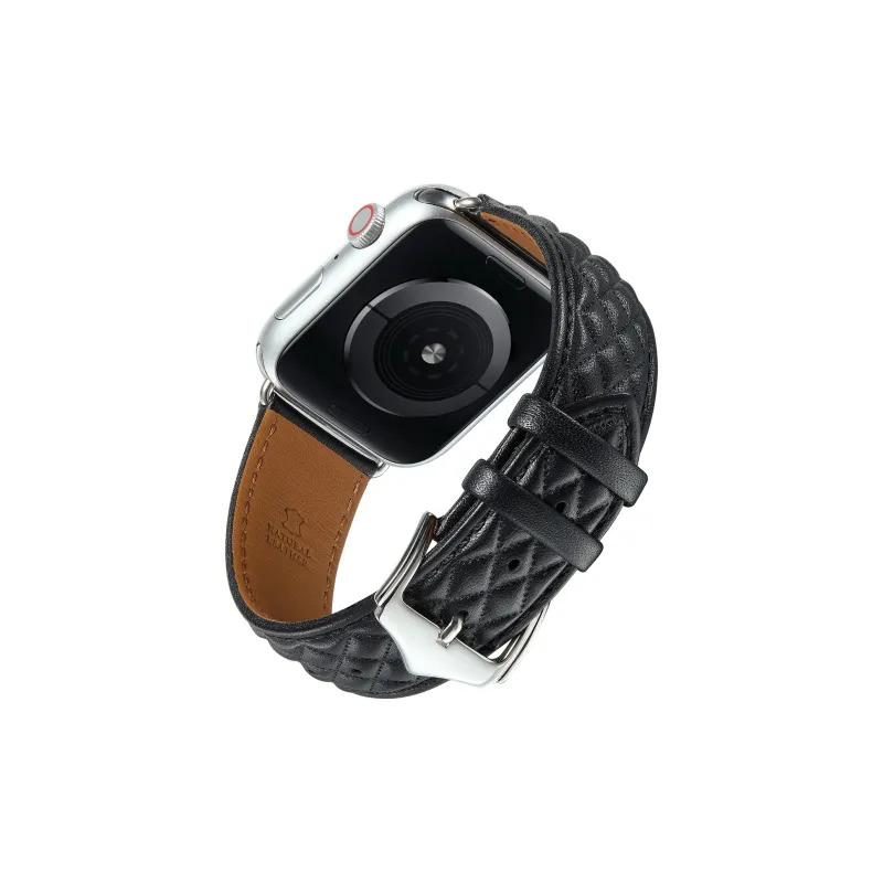 DUALMM Watch Band Apple Compatibility 38/40/41/42/44/45/49MM Artificial Leather Material-4