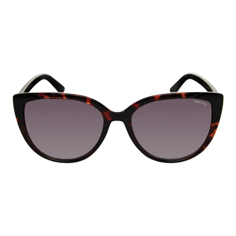 KENNETH COLE Injection Molded Irregular Shape Sunglasses Women's Black-1