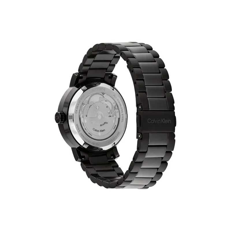 CALVIN KLEIN Wrist Watch Automatic Mechanical Movement Steel Strap 40mm Black Dial Men's Watches-2
