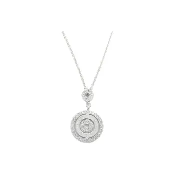 BVLGARI Diamond 18K White Gold Necklaces Women's Silver
