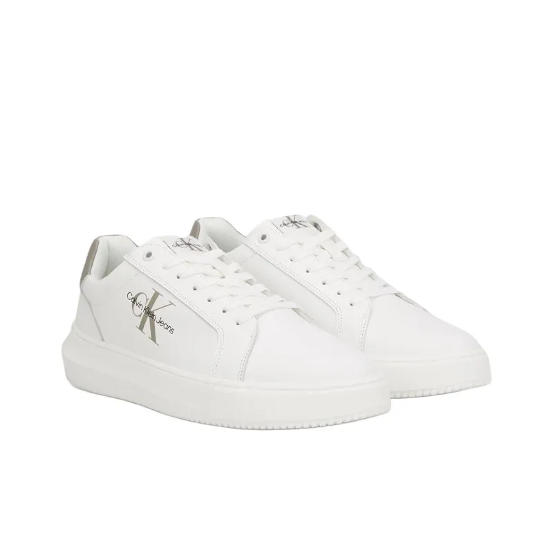 CKJ CALVIN KLEIN JEANS Low Top Skateboard Shoes Men's White-2