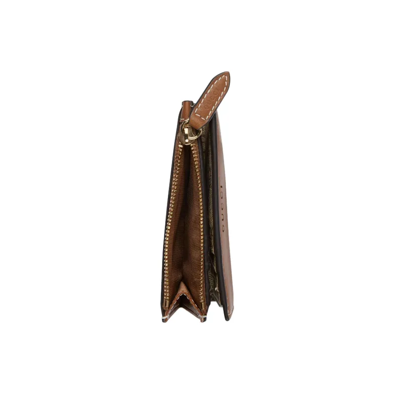 GUCCI GG Emblem Leather Wallet Medium Size Women's Brown-3
