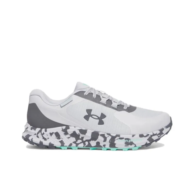 Under Armour Charged Bandit Trail 3 Slip Resistant Low Top Running Shoes Men's White Gray-1