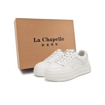 La Chapelle Anti Slip Wear Resistant Low Top Skateboard Shoes Women's Beige