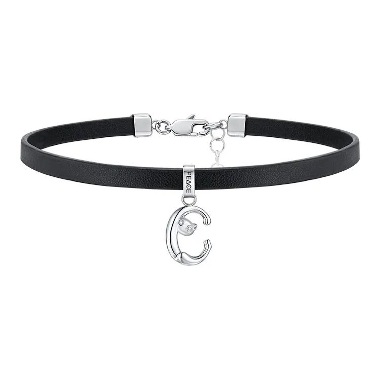 PEACE & CAT Titanium Steel Necklaces Women's-5