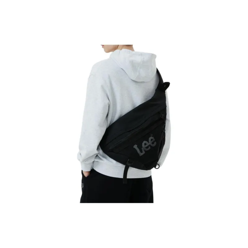 Lee Polyester Sling Bag Unisex Black-4