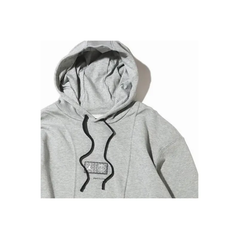 JORDAN X Paris Saint Germain Front Logo Fleece Pullover Hoodie Asia Sizing-2