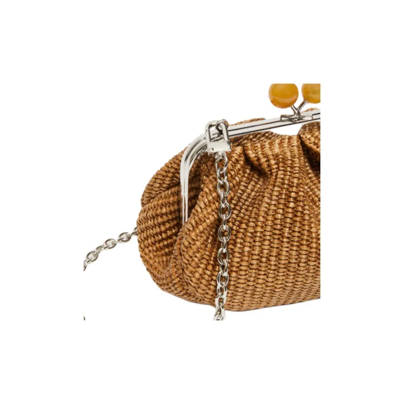 WEEKEND MaxMara Pasticcino Cotton One Shoulder Clutch Trumpets Women's Tobacco-4