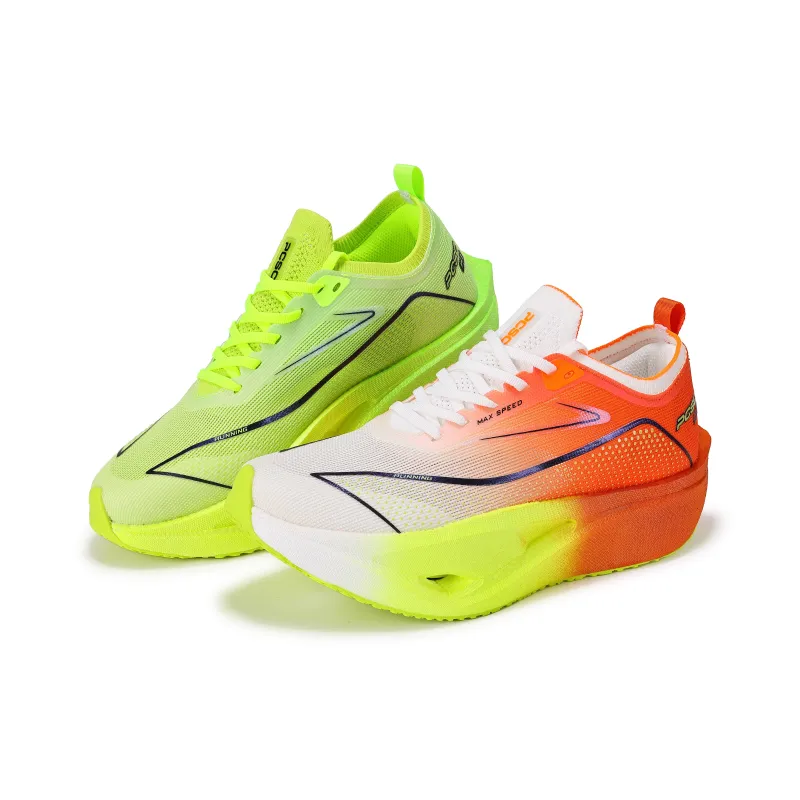 PCSC Running Shoes Unisex Low Top Fluorescent Left Orange-1