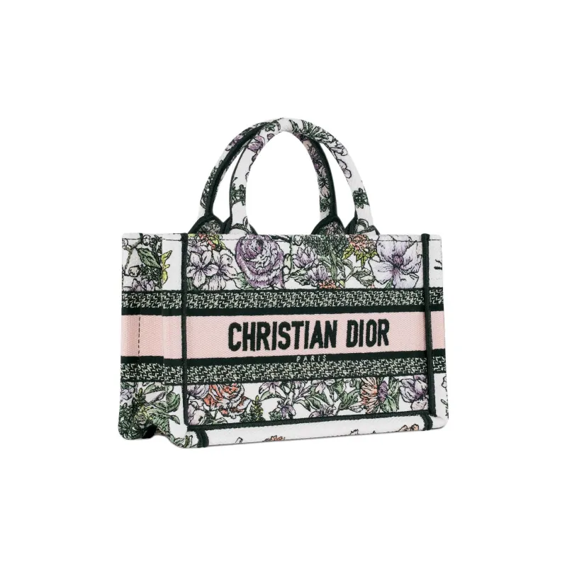 DIOR BookTote Cotton Tote Bag, Shopping Bag, Shoulder Bag, Handbag Mini Women's Multicolor-2