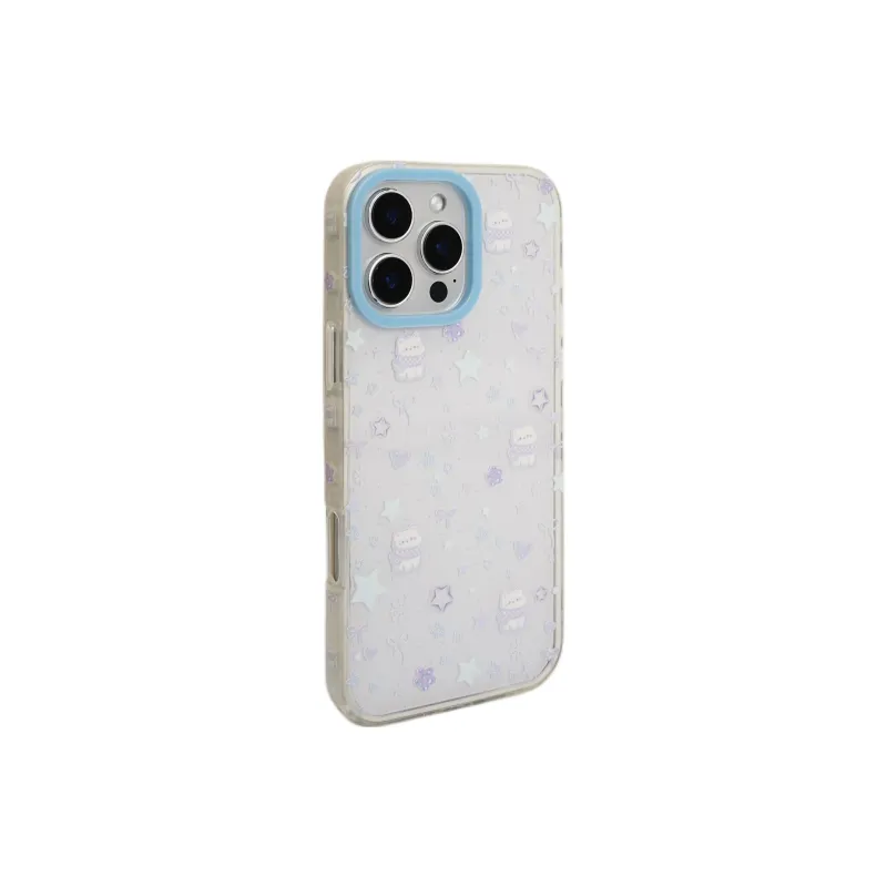 Wei Xin Acrylic Material All Over Kitten Stars Phone Cases Compatible With IPhone 16/15 Pro Max/Apple 13/14 Pro/Max-1