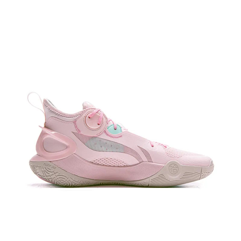 LINING SONIC 10 Basketball Shoes Men Mid Top Primrose Pink-1