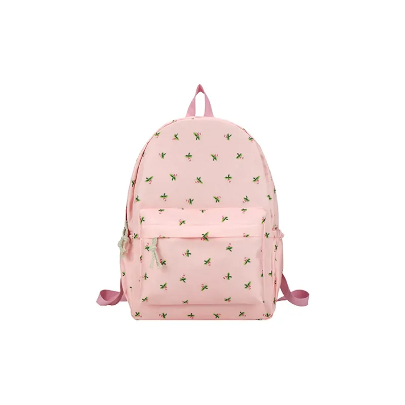 XIANGSU Nylon Backpack Unisex Green/Black/Pink/White-10