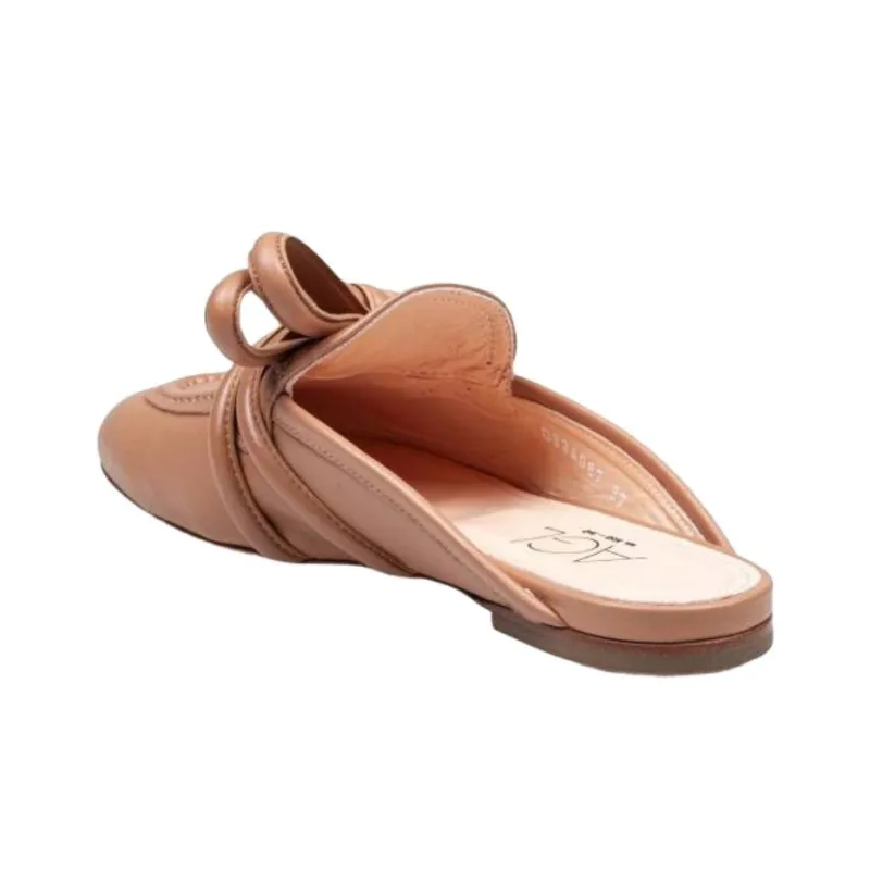 AGL Abrasion Resistant Wrap toe Slippers Women's Brown-2