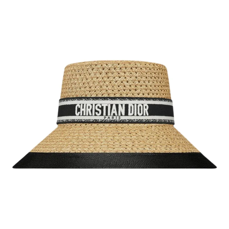 DIOR Cotton Bucket Hats Unisex Beige-0