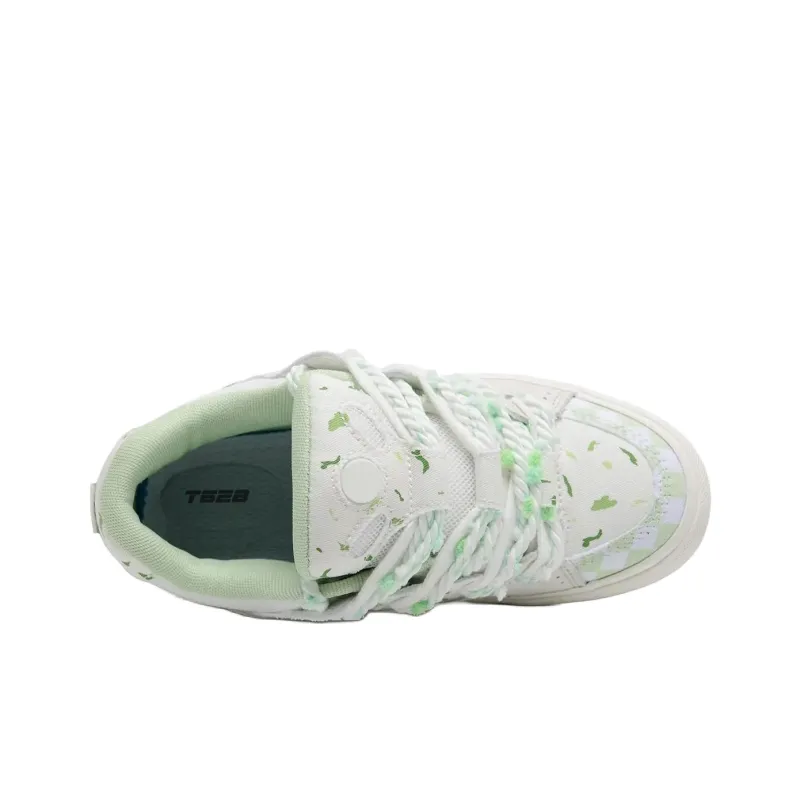 T628 Classic Vintage Puffy Shoes Abrasion Resistant Lightweight Slip Resistant Low Top Skateboard Shoes Women's-39