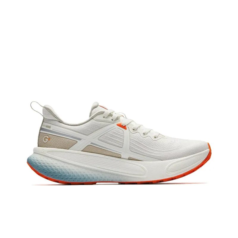 Anta Anti Slip Wear Resistant Low Top Cloud Swallow Nitrogen Technology Trail Running Running Shoes Women's White Gray-1