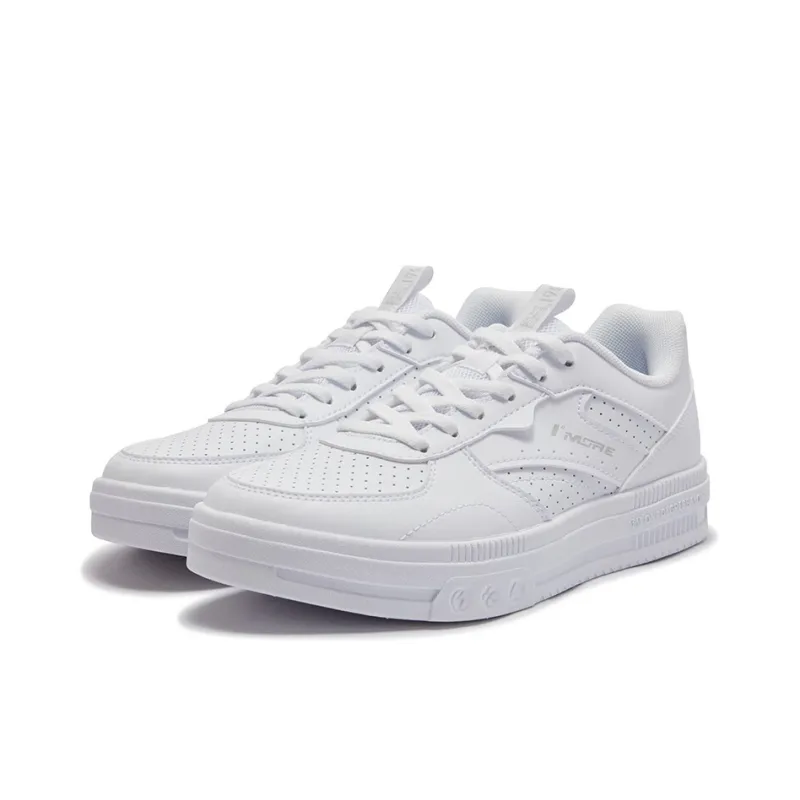 361° Abrasion Resistant Cushioning Balance Low Top Skateboard Shoes Women's White-2