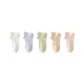 Summer 100% cotton No-Show Socks Combination ① (White+Purple+Mint Green+Yellow+Pink)