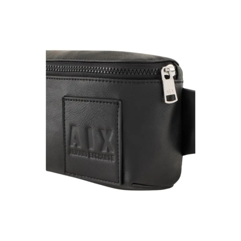 ARMANI EXCHANGEAE Polyurethane One Shoulder Crossbody Fanny Pack Men's Black-3