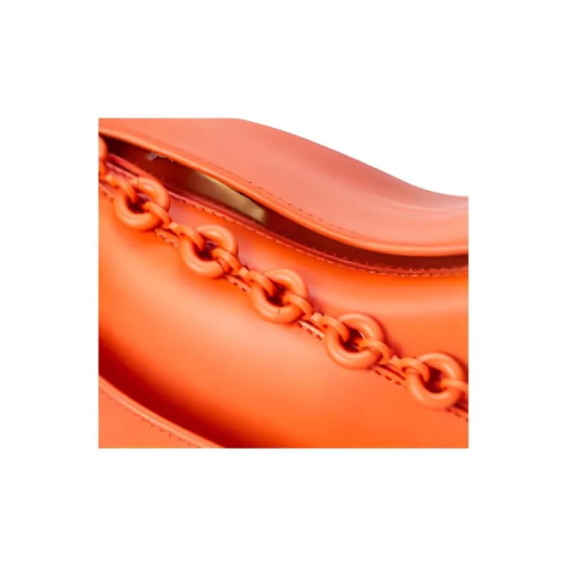 LOEWE Painted Metal Chain Belt Shoulder Strap Bag Strap Women's Orange-4