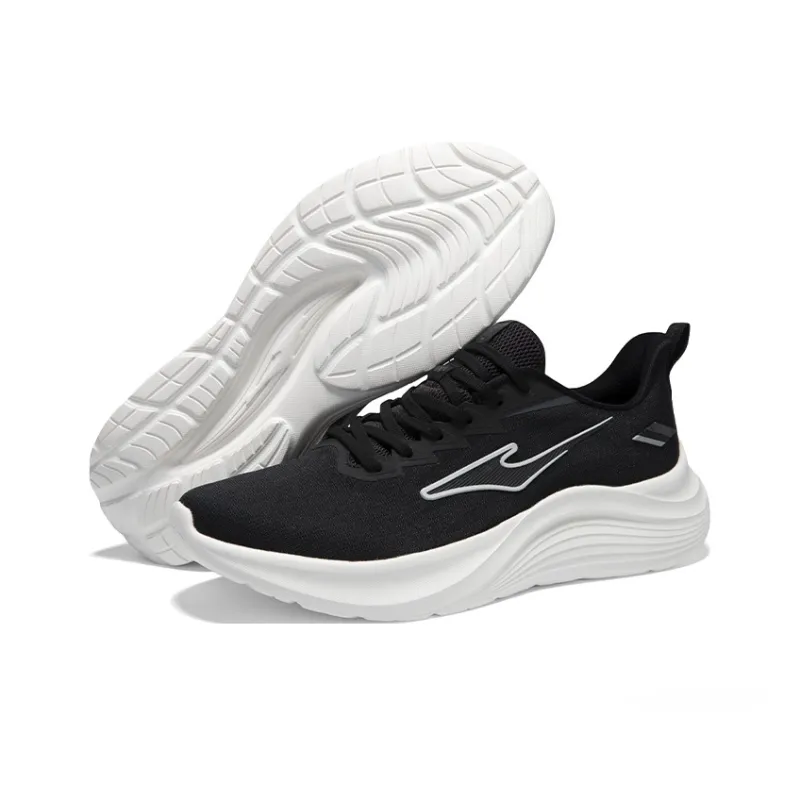 Erke Cushioning, Breathable, Lightweight Low Top Casual Running Shoes Men's Jet Black-5